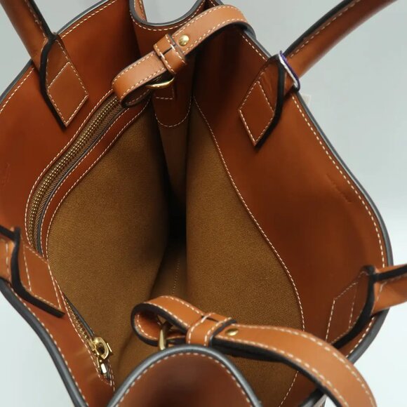 Celine Cabas Brown Canvas Satchel 1289-061925 - Picture 9 of 12